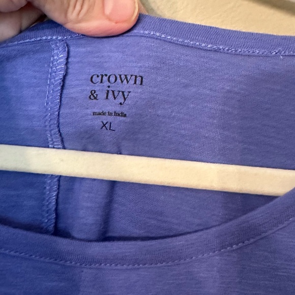 NWT, Crown & Ivy, Blue, Long Sleeve Tee, Size XL, Excellent New Condition - Picture 2 of 9